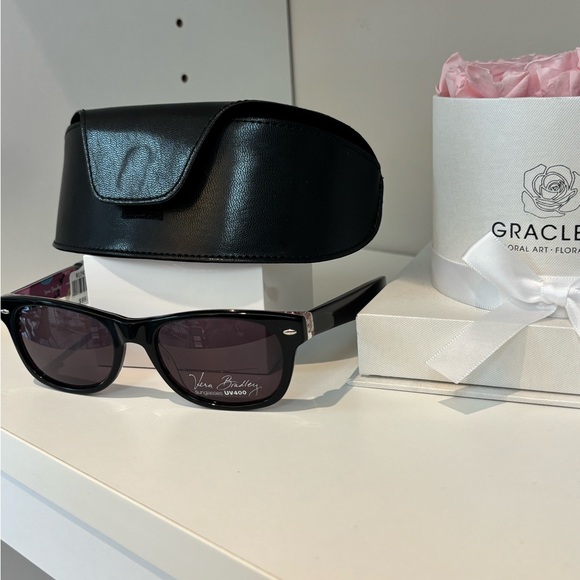 Vera Bradley Accessories - New in Case Vera Bradley Black and Floral Framed Sunglasses with Case